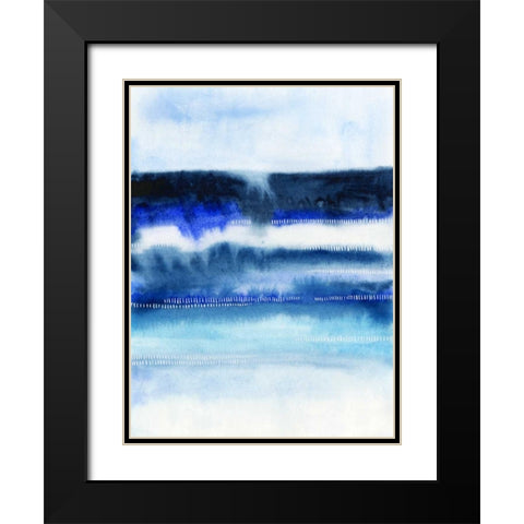 Shorebreak Abstract I Black Modern Wood Framed Art Print with Double Matting by Popp, Grace
