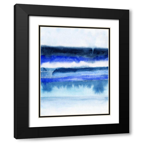 Shorebreak Abstract II Black Modern Wood Framed Art Print with Double Matting by Popp, Grace