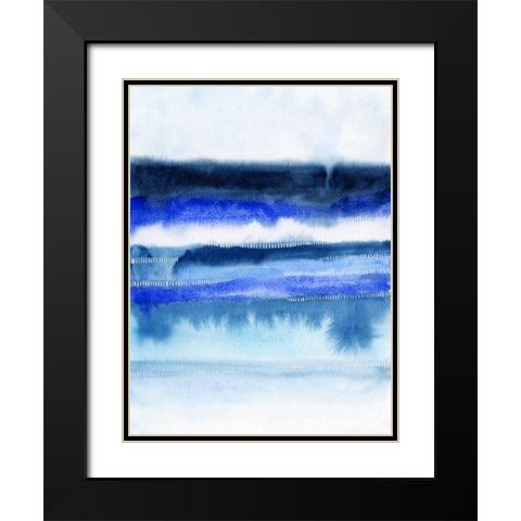 Shorebreak Abstract II Black Modern Wood Framed Art Print with Double Matting by Popp, Grace