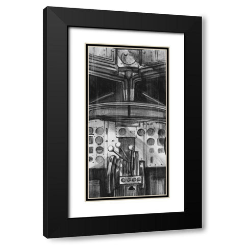 Vintage Cockpit II Black Modern Wood Framed Art Print with Double Matting by Harper, Ethan