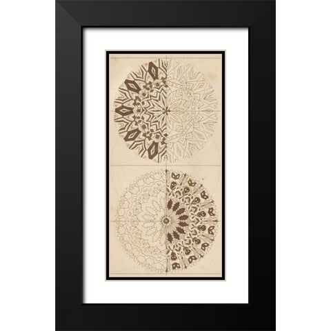 Sacred Geometry Sketch I Black Modern Wood Framed Art Print with Double Matting by McCavitt, Naomi