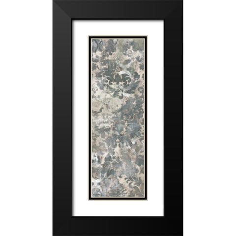 Weathered Damask Panel II Black Modern Wood Framed Art Print with Double Matting by Vess, June Erica