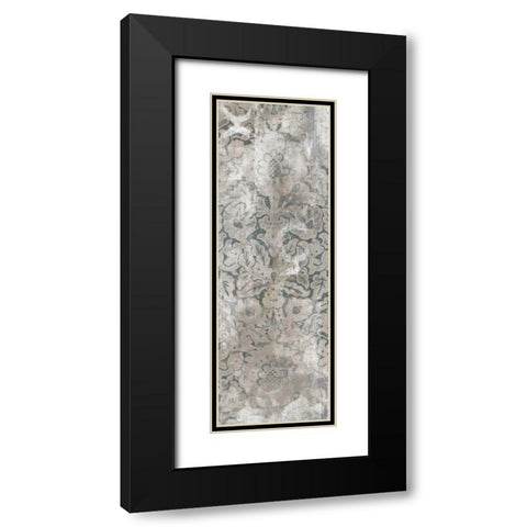 Weathered Damask Panel III Black Modern Wood Framed Art Print with Double Matting by Vess, June Erica