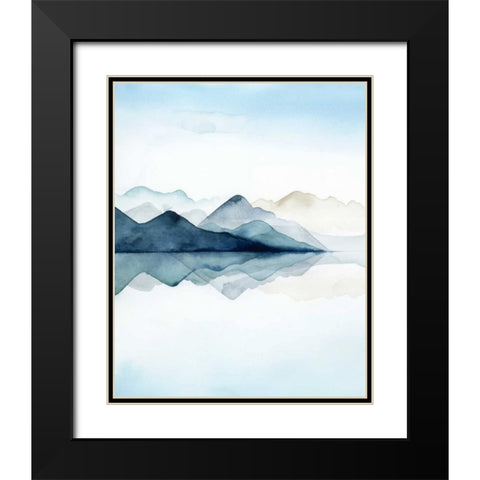 Glacial I Black Modern Wood Framed Art Print with Double Matting by Popp, Grace