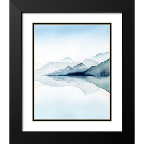 Glacial II Black Modern Wood Framed Art Print with Double Matting by Popp, Grace