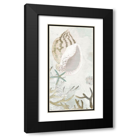 Golden Reef Panel II Black Modern Wood Framed Art Print with Double Matting by Vess, June Erica