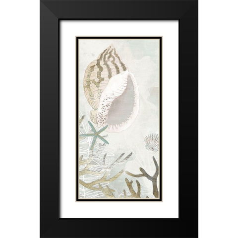 Golden Reef Panel II Black Modern Wood Framed Art Print with Double Matting by Vess, June Erica