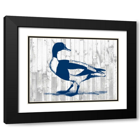 Woodgrain Fowl III Black Modern Wood Framed Art Print with Double Matting by Goldberger, Jennifer