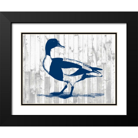 Woodgrain Fowl III Black Modern Wood Framed Art Print with Double Matting by Goldberger, Jennifer