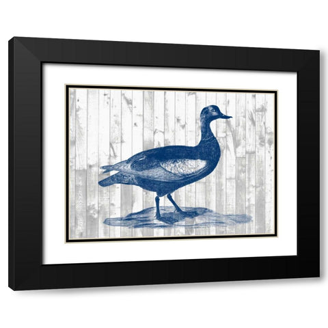 Woodgrain Fowl IV Black Modern Wood Framed Art Print with Double Matting by Goldberger, Jennifer