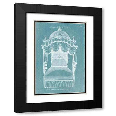 Design for a Bed III Black Modern Wood Framed Art Print with Double Matting by Hepplewhite