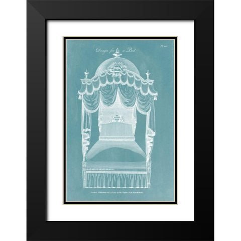 Design for a Bed III Black Modern Wood Framed Art Print with Double Matting by Hepplewhite