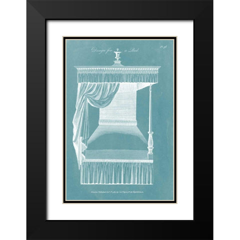 Design for a Bed IV Black Modern Wood Framed Art Print with Double Matting by Hepplewhite