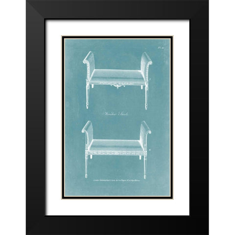 Design for a Window Seat II Black Modern Wood Framed Art Print with Double Matting by Hepplewhite