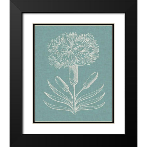 Graceful Floral II Black Modern Wood Framed Art Print with Double Matting by Vision Studio