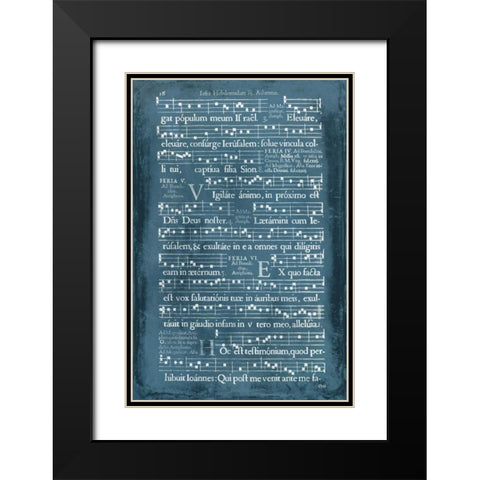 Graphic Songbook I Black Modern Wood Framed Art Print with Double Matting by Unknown
