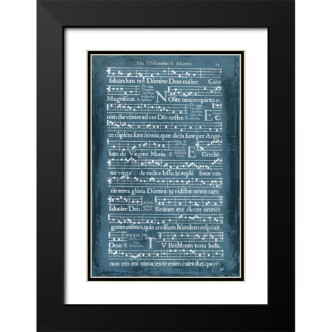 Graphic Songbook II Black Modern Wood Framed Art Print with Double Matting by Unknown