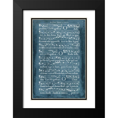 Graphic Songbook III Black Modern Wood Framed Art Print with Double Matting by Unknown