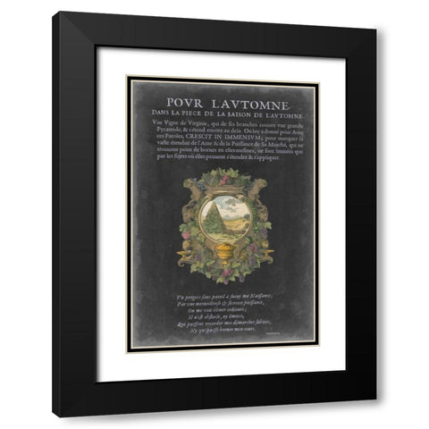 Vintage Bookplate II Black Modern Wood Framed Art Print with Double Matting by Vision Studio