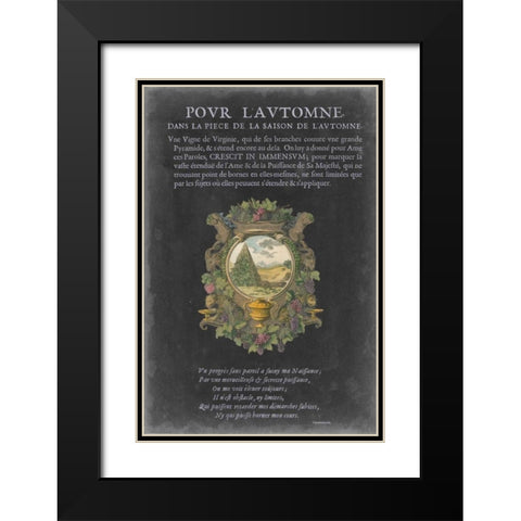 Vintage Bookplate II Black Modern Wood Framed Art Print with Double Matting by Vision Studio