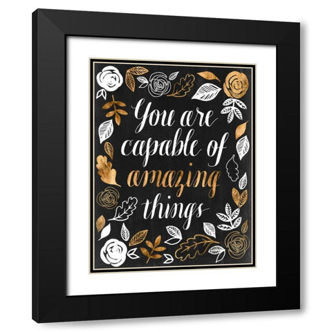 Girl Power I Black Modern Wood Framed Art Print with Double Matting by Popp, Grace