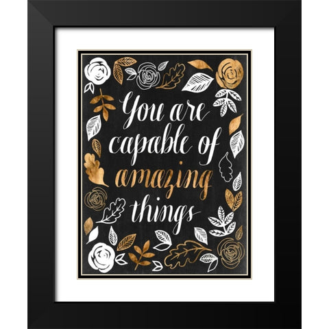 Girl Power I Black Modern Wood Framed Art Print with Double Matting by Popp, Grace