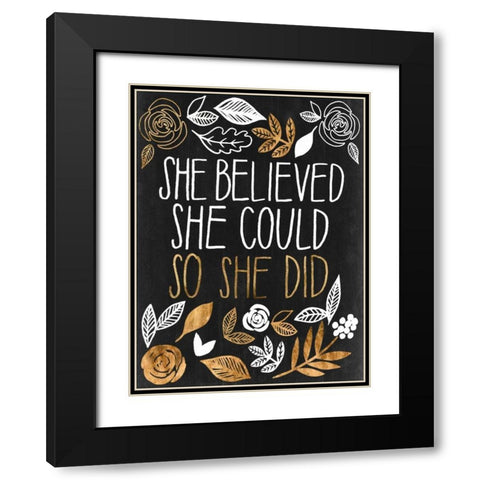 Girl Power III Black Modern Wood Framed Art Print with Double Matting by Popp, Grace