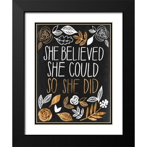 Girl Power III Black Modern Wood Framed Art Print with Double Matting by Popp, Grace
