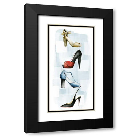 Shoe Lover I Black Modern Wood Framed Art Print with Double Matting by Popp, Grace