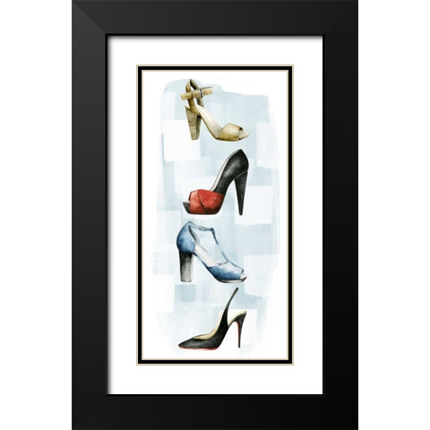 Shoe Lover I Black Modern Wood Framed Art Print with Double Matting by Popp, Grace