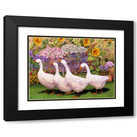 Garden March III Black Modern Wood Framed Art Print with Double Matting by Matcham, Marcia