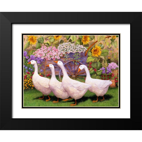 Garden March III Black Modern Wood Framed Art Print with Double Matting by Matcham, Marcia