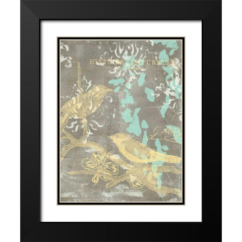 Pretty Birds II Black Modern Wood Framed Art Print with Double Matting by Goldberger, Jennifer