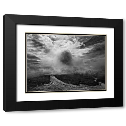Misty Weather VII Black Modern Wood Framed Art Print with Double Matting by Henson, Martin