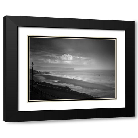 Sea Storm I Black Modern Wood Framed Art Print with Double Matting by Henson, Martin