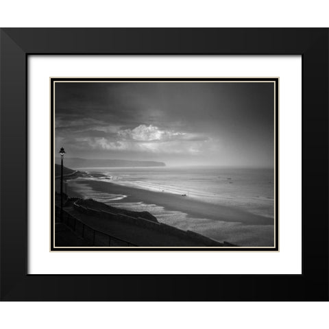 Sea Storm I Black Modern Wood Framed Art Print with Double Matting by Henson, Martin