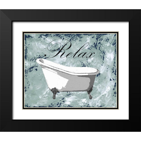 Relax-Refresh II Black Modern Wood Framed Art Print with Double Matting by Reynolds, Jade
