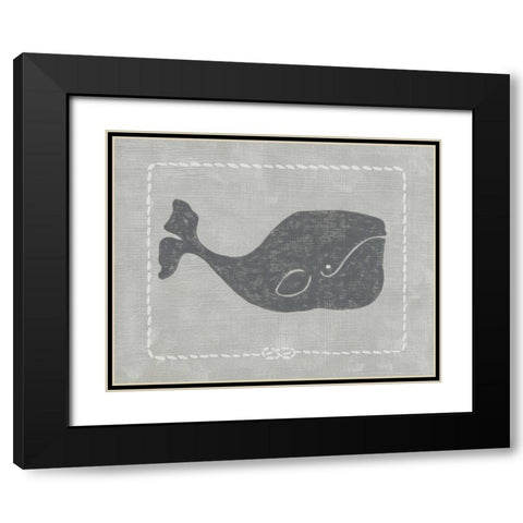 Whale of a Tale I Black Modern Wood Framed Art Print with Double Matting by Zarris, Chariklia