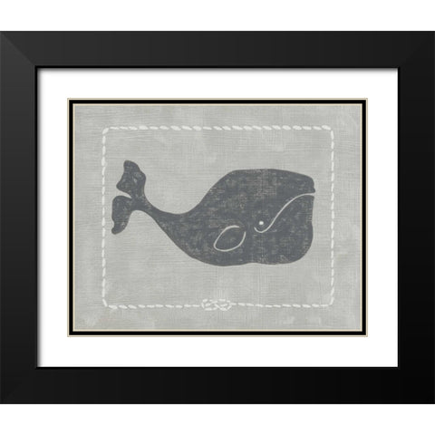 Whale of a Tale I Black Modern Wood Framed Art Print with Double Matting by Zarris, Chariklia