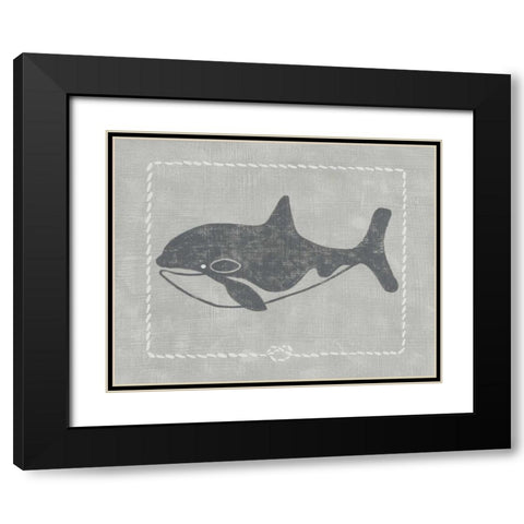 Whale of a Tale II Black Modern Wood Framed Art Print with Double Matting by Zarris, Chariklia