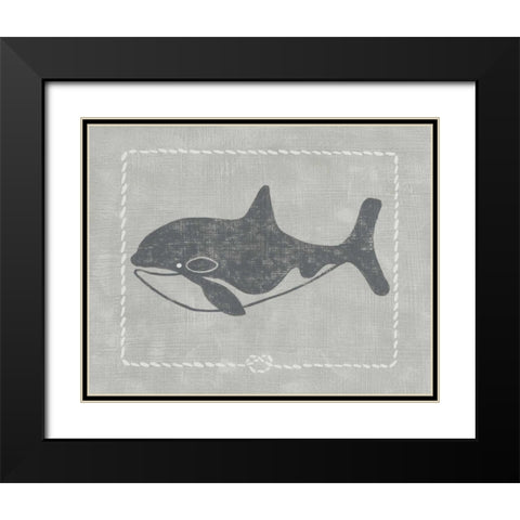 Whale of a Tale II Black Modern Wood Framed Art Print with Double Matting by Zarris, Chariklia