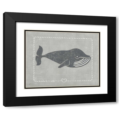 Whale of a Tale III Black Modern Wood Framed Art Print with Double Matting by Zarris, Chariklia