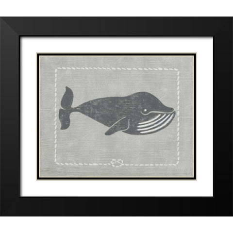 Whale of a Tale III Black Modern Wood Framed Art Print with Double Matting by Zarris, Chariklia