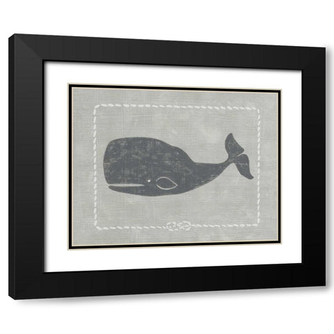 Whale of a Tale IV Black Modern Wood Framed Art Print with Double Matting by Zarris, Chariklia