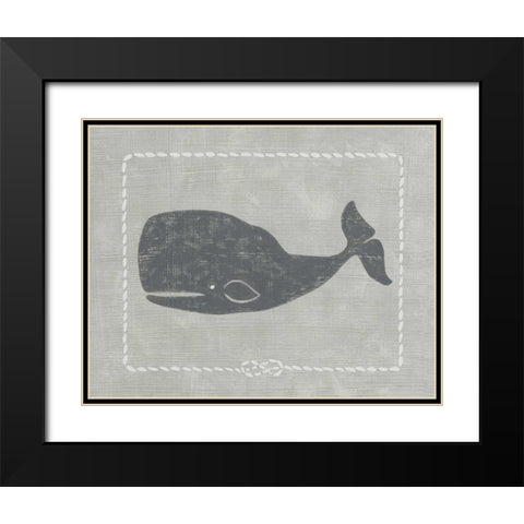 Whale of a Tale IV Black Modern Wood Framed Art Print with Double Matting by Zarris, Chariklia