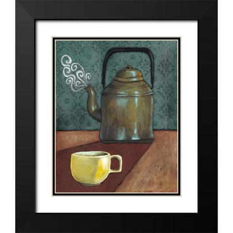 Good Morning Mugs I Black Modern Wood Framed Art Print with Double Matting by Popp, Grace