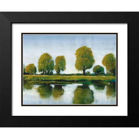 River Reflections I Black Modern Wood Framed Art Print with Double Matting by OToole, Tim