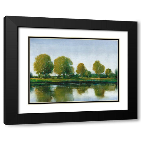 River Reflections II Black Modern Wood Framed Art Print with Double Matting by OToole, Tim