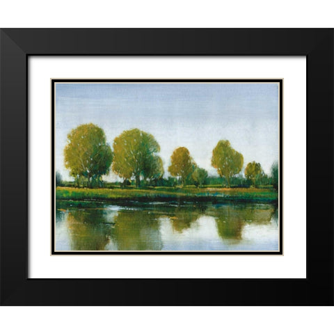 River Reflections II Black Modern Wood Framed Art Print with Double Matting by OToole, Tim