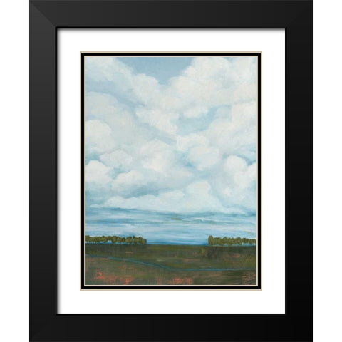 Billow II Black Modern Wood Framed Art Print with Double Matting by Popp, Grace